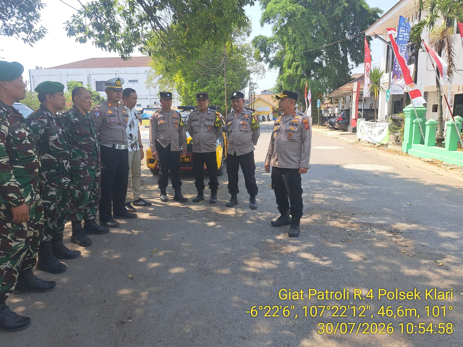 Kapolsek Klari Polresta Karawang Pimpin Langsung Patroli KRYD Sasaran Wilayah Hukum Kecamatan Klari