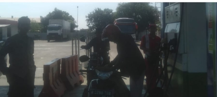 Polsek Jatisari Patroli Sasaran Objek Vital Stasiun Pengisian Bahan Bakar