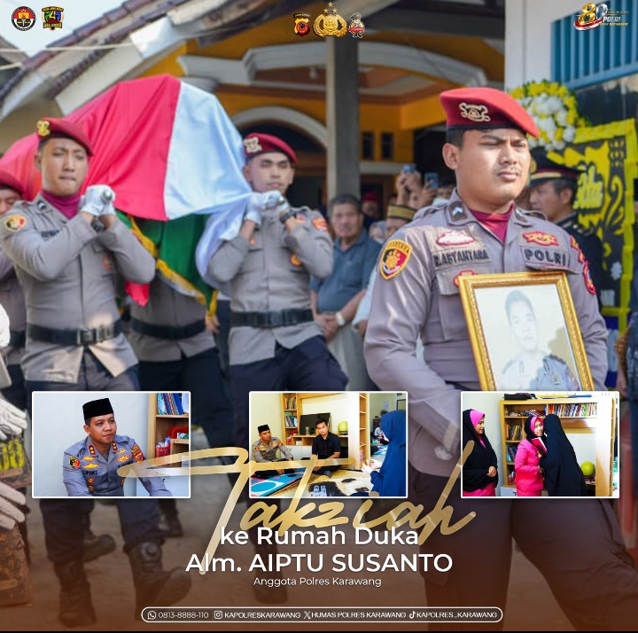 Personel Satreskrim Polres Karawang Berpulang, Kapolres Pimpin Ucapan Duka