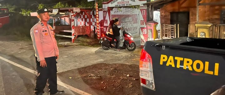 Jalan Pantura Dusun Kaum tua Jadi Sasaran Patroli dinihari Polsek Jatisari