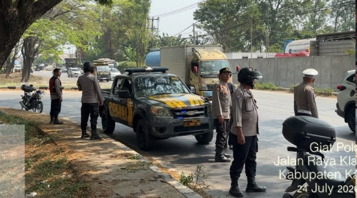 Patroli Skala Besar Polsek Klari Polres Karawang, Gencarkan Pengamanan Wilayah Kecamatan Klari