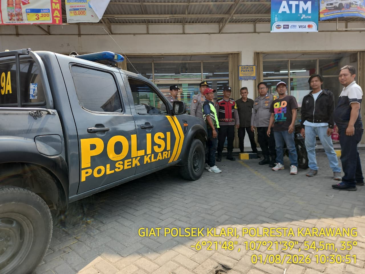 Antisipasi 3C dan Kejahatan Lain, Polsek Klari Lakukan Patroli Gabungan Piket Fungsi Sasaran Wilayah Hukum Klari