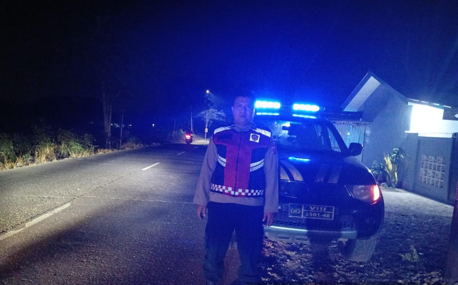 Cegah C3 di Malam Hari, Polsek Telagasari Laksanakan Patroli Rutin di Wilayah Perbatasan