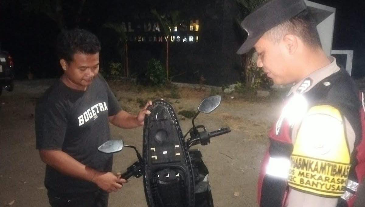 Polsek Banyusari Gencar Melaksanakan Razia Sepeda Motor Berknalpot Brong