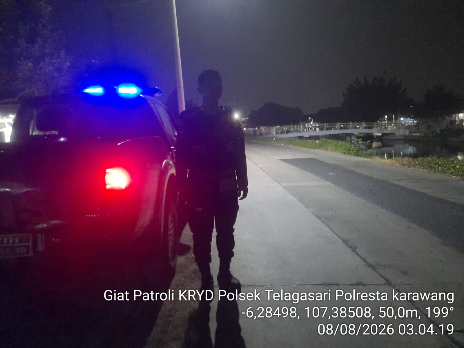 Polsek Telagasari Gencar Laksanakan Patroli Ke Wilayah Rawan Gukamtibmas Malam