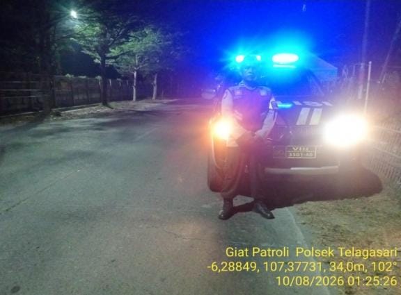 Polsek Telagasari Laksanakan KRYD, Susuri Wilayah Perbatasan