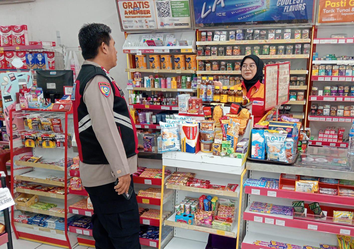 Polsek Telagasari Laksanakan Patroli Cegah Gukamtibmas di Sekitar Pertokoan