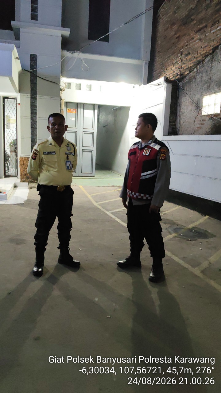 Kunjungi BRI Gempol Patroli Prekat Polsek Banyusari di Siang Hari