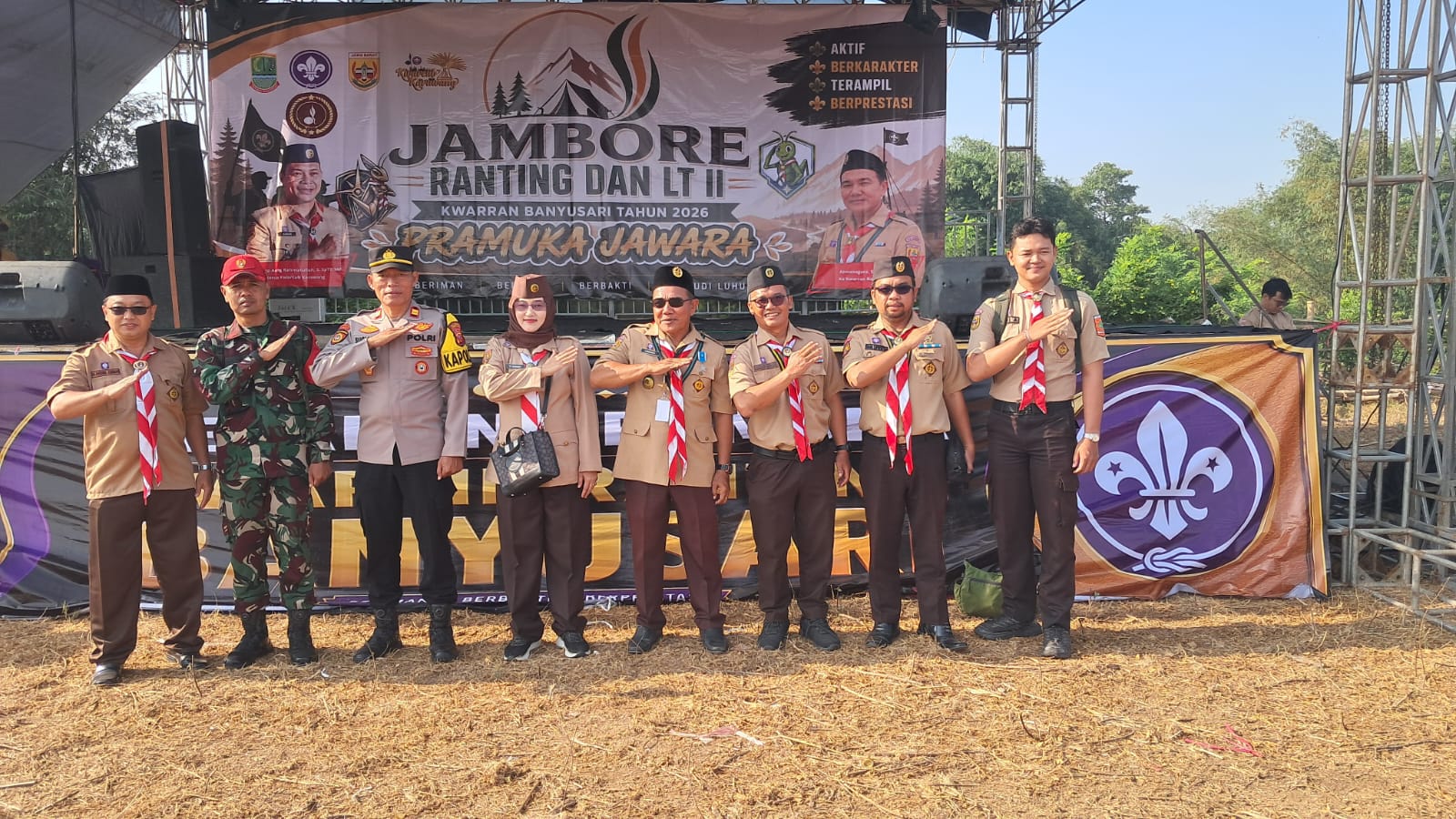 Kapolsek Banyusari Ciptakan Keamanan di Acara Perkemahan Jambore Ranting Kwarran Banyusari 2026