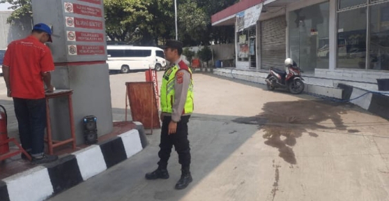 Polsek Jatisari Melaksanakan Patroli KRYD,, Sasaran SPBU Balonggandu