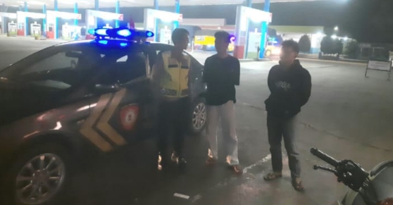 Polsek Jatisari Melaksanakan Patroli KRYD Malam,, Sasaran SPBU Rosalia