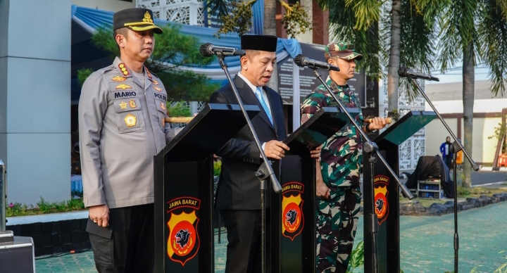 Polresta Karawang Gelar Apel Kebangsaan, “Jaga Rawat Jawa Barat untuk Indonesia”