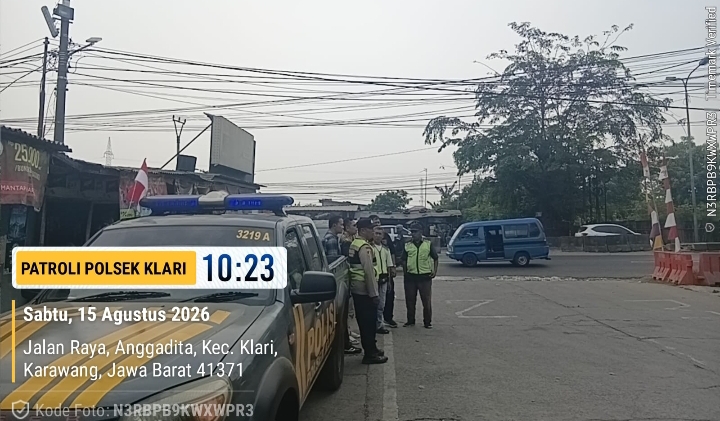 Polsek Klari Lakukan Patroli Gabungan Piket Fungsi Antisipasi Tawuran dan Kejahatan Lainnya