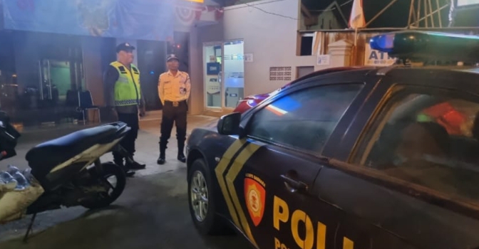 Polsek Jatisari Lakukan Patroli KRYD Sasaran Bank BRI Unit Cikalong