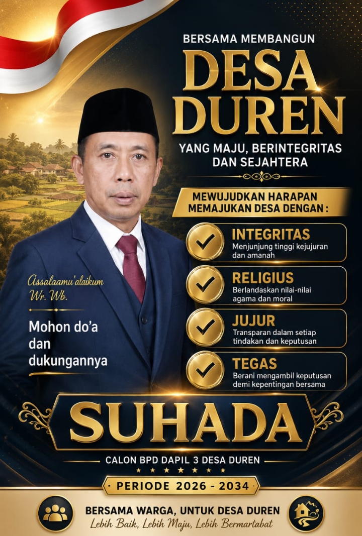 Pemilihan Anggota BPD Desa Duren, H. Suhada Menang Telak dan Raih Suara Tertinggi