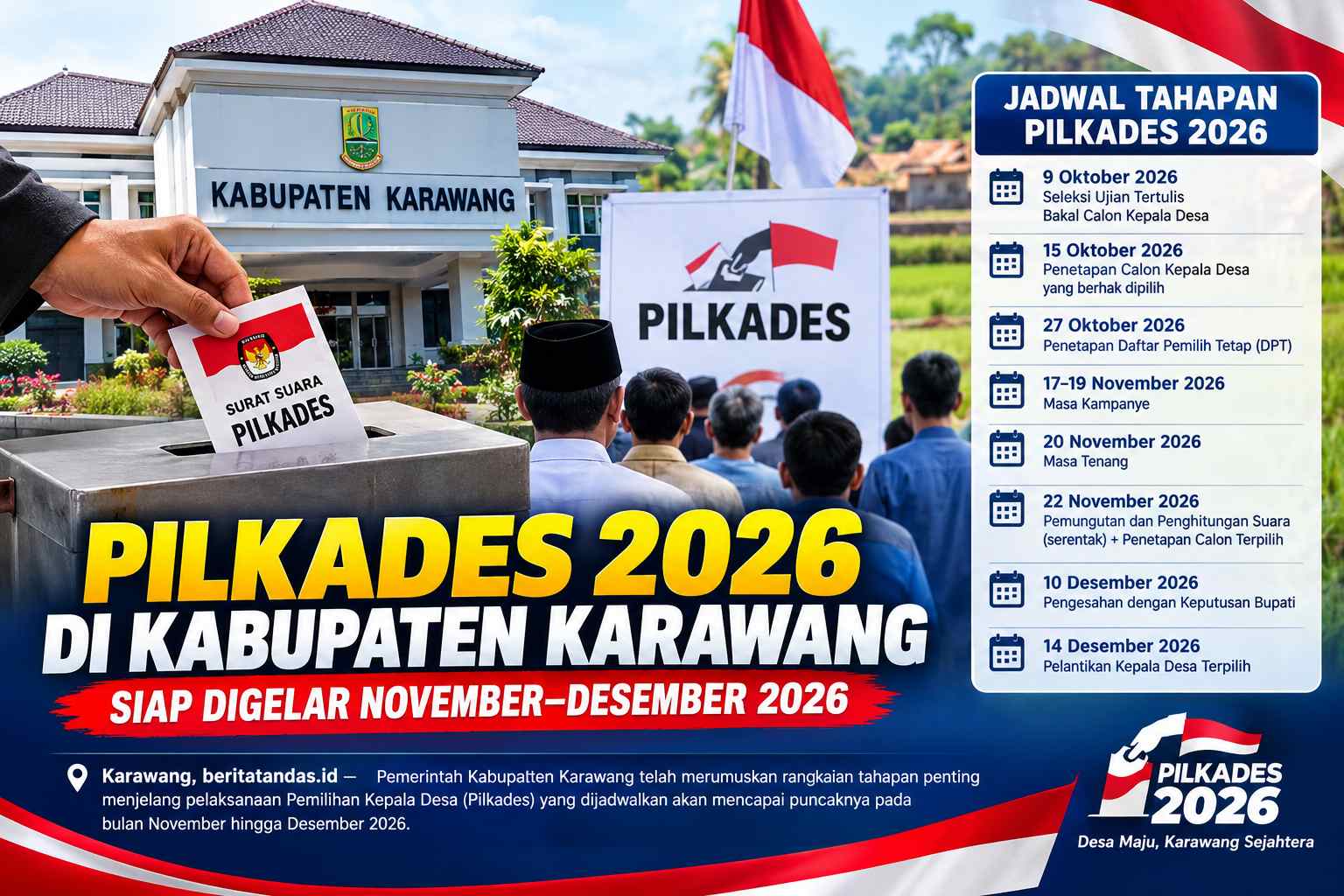 Karawang Bersiap Gelar Pilkades Serentak 2026, Rincian Jadwal dan Tahapan Lengkap
