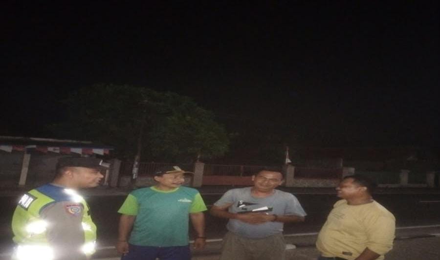 Prekat Polsek Banyusari Giat Patroli Jalan Raya Antisipasi Kejahatan