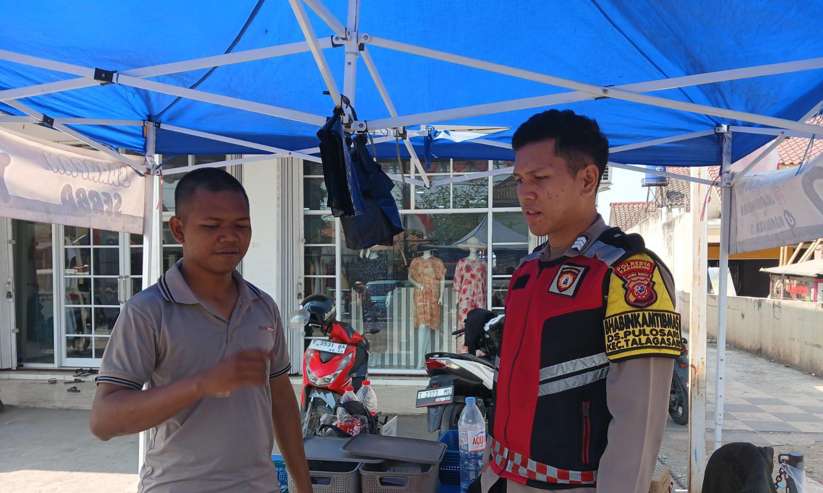 Cegah Aksi Premanisme, Personil Polsek Telagasari Sebar Himbauan Saat Patroli