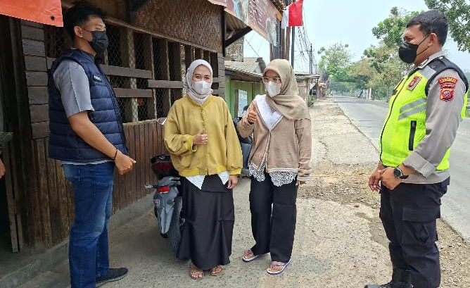 Lewat Sapa Warga, Polsek Telukjambe Barat Ingatkan Masyarakat Waspada TPPO
