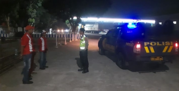 Polsek Jatisari Melaksanakan Patroli Sapa Warga, Sasaran SPBU Rosalia