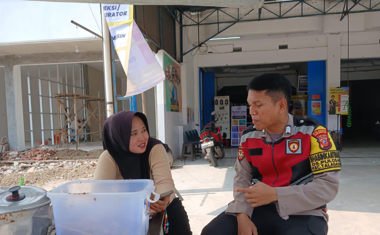 Bhabinkamtibmas Polsek Telagasari Beri Himbauan Masyarakat Untuk Waspada Terhadap TPPO