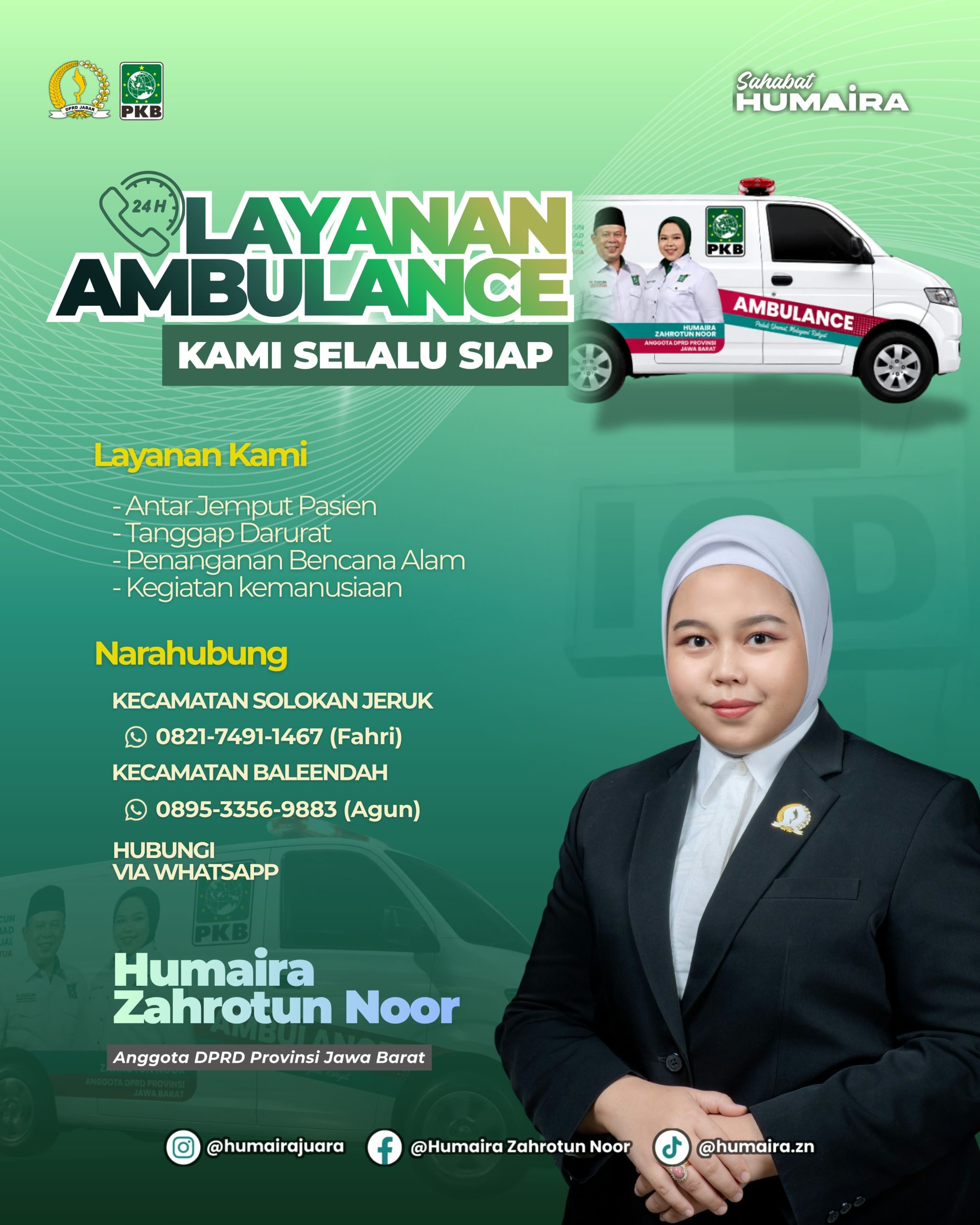 Humaira Zahrotun Noor Hadirkan Layanan Ambulance untuk Respons Cepat Kebutuhan Kemanusiaan