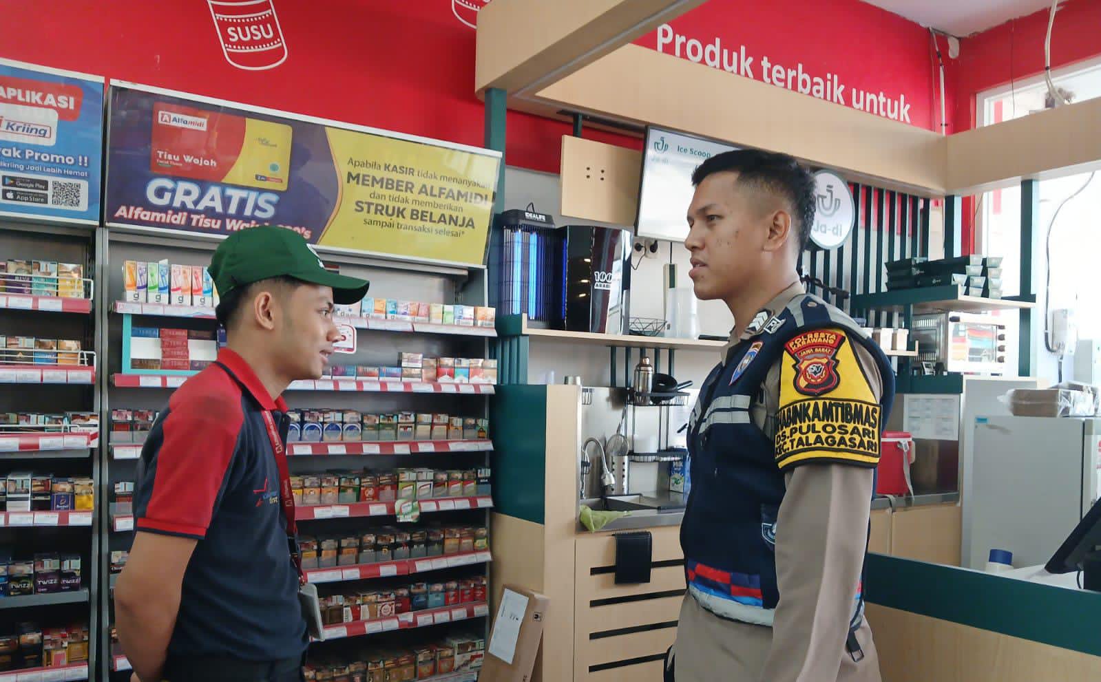 Polsek Telagasari Laksanakan Patroli Cegah Gukamtibmas di Sekitar Pertokoan