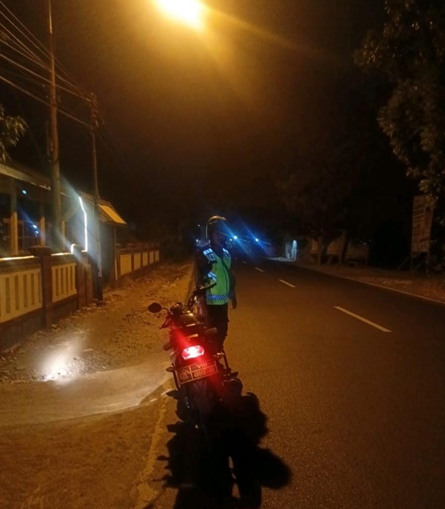 Prekat Polsek Banyusari Giat Patroli Jalan Raya Antisipasi Kejahatan
