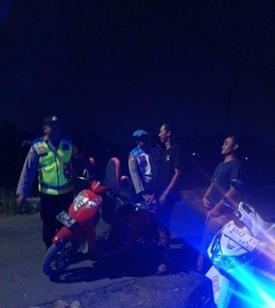 Polsek Banyusari Gencar Melaksanakan Razia Sepeda Motor Berknalpot Brong