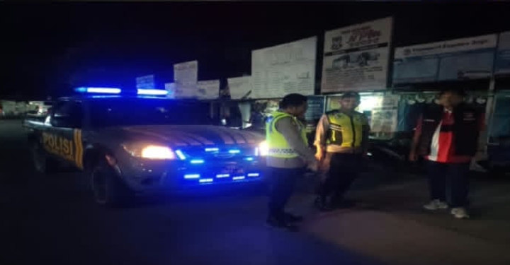 Antisipasi Gukamtibmas, Personel Polsek Klari Patroli di Terminal Bus